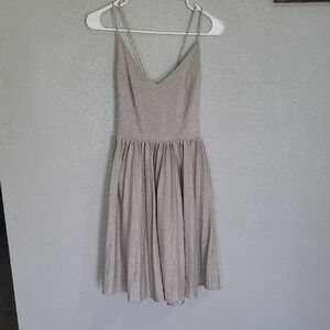 Elegant Gray Spaghetti Strap Dress